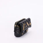 Chanel Charms Phone Case Wallet on Chain Black Lambskin AGHW