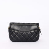 Chanel Charms Phone Case Wallet on Chain Black Lambskin AGHW