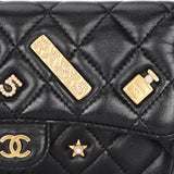 Chanel Charms Phone Case Wallet on Chain Black Lambskin AGHW