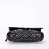 Chanel Charms Phone Case Wallet on Chain Black Lambskin AGHW