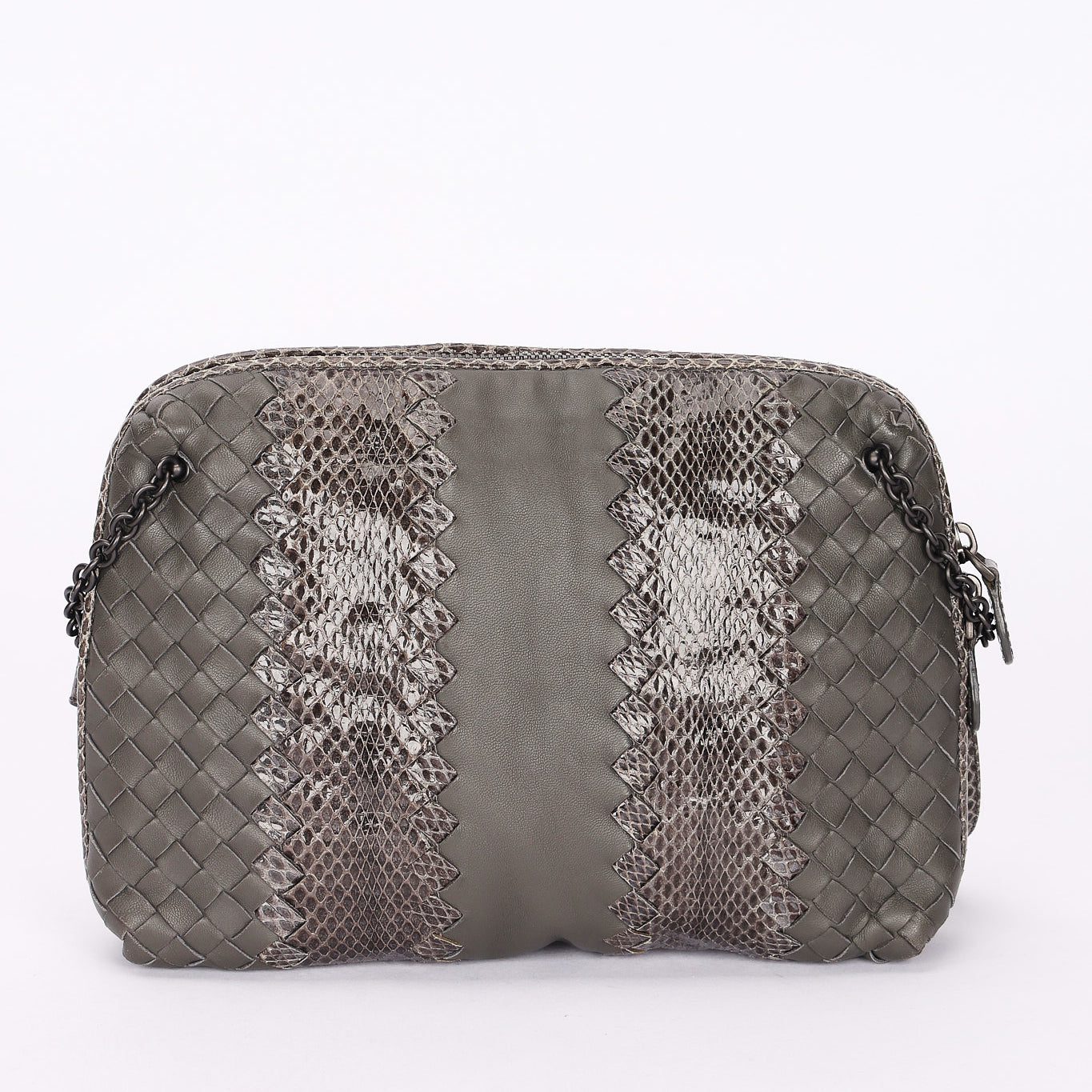 Limited Edition Bottega Veneta Intrecciato Snakeskin Nodini Crossbody Bag