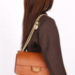 Chanel Double Flap Cognac Calfskin AGHW