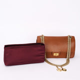 Chanel Double Flap Cognac Calfskin AGHW