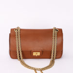 Chanel Double Flap Cognac Calfskin AGHW