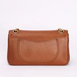 Chanel Double Flap Cognac Calfskin AGHW