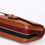 Chanel Double Flap Cognac Calfskin AGHW