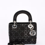 Dior Mini Lady Beaded Black Satin