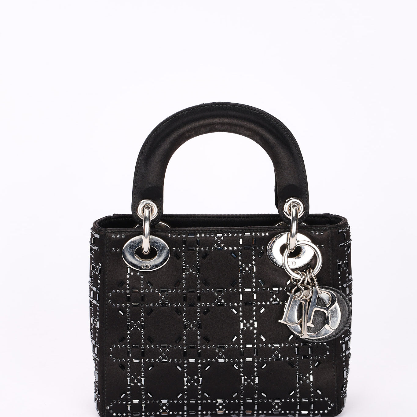 Dior Mini Lady Beaded Black Satin