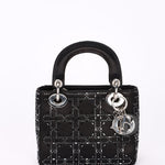 Dior Mini Lady Beaded Black Satin