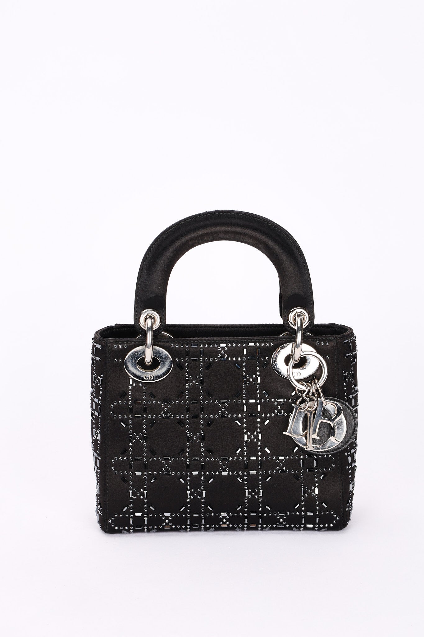 Dior Mini Lady Beaded Black Satin