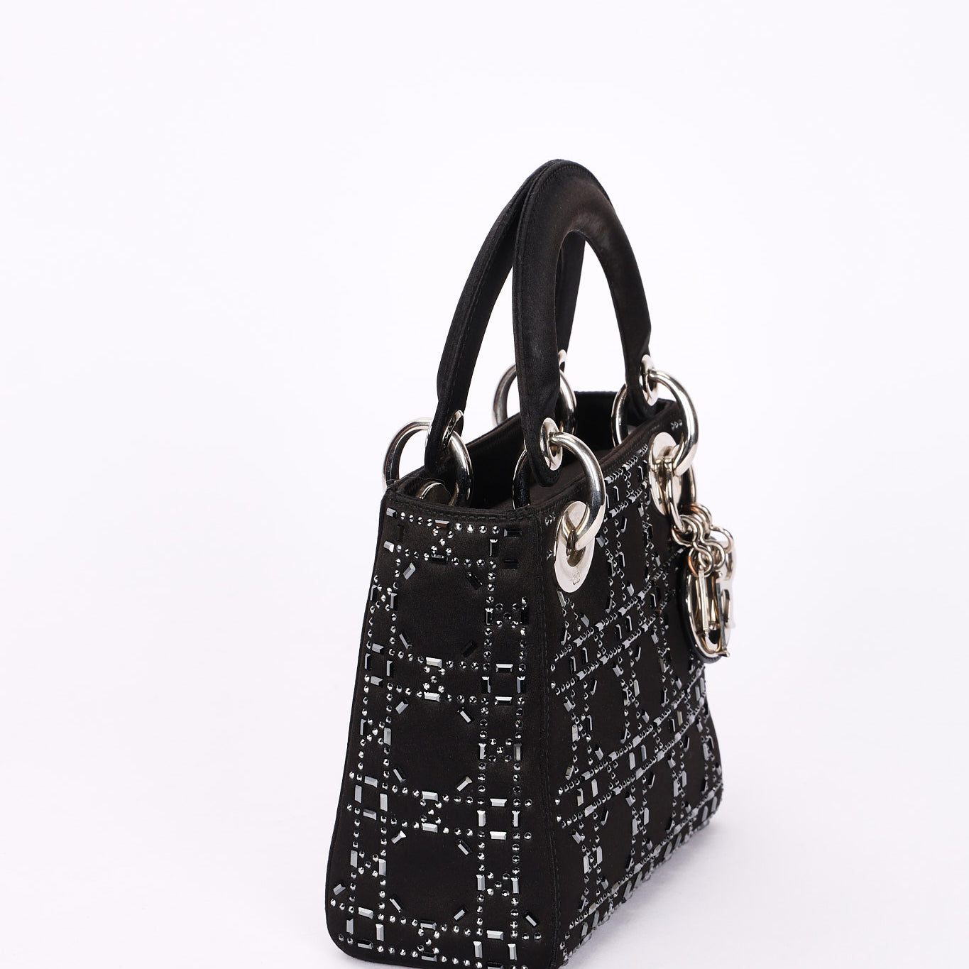 Dior Mini Lady Beaded Black Satin