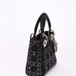 Dior Mini Lady Beaded Black Satin
