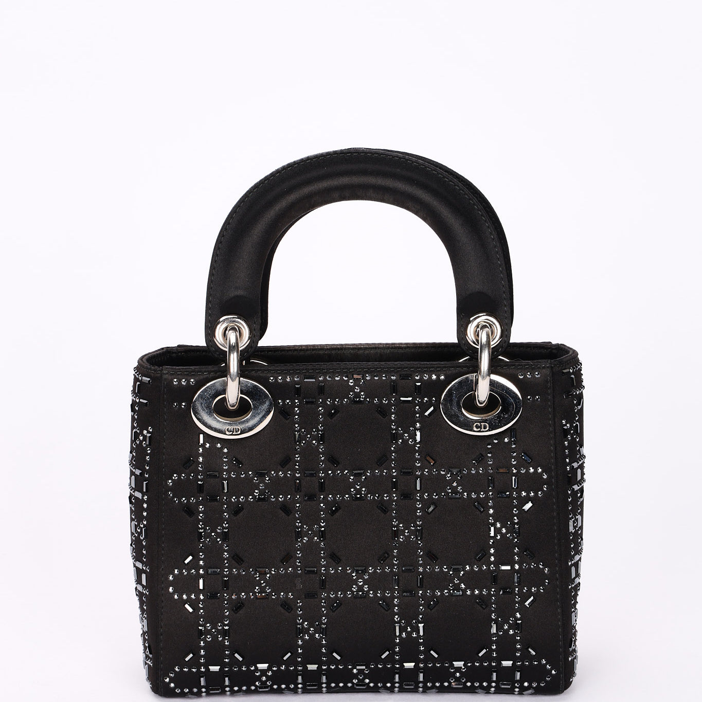 Dior Mini Lady Beaded Black Satin