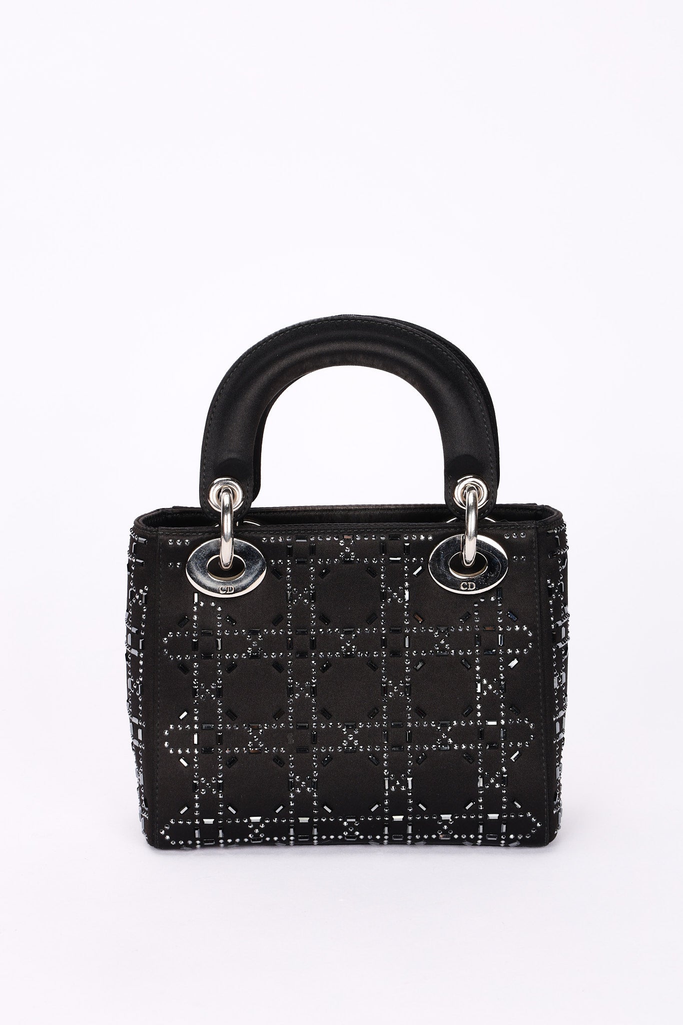 Dior Mini Lady Beaded Black Satin