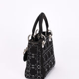 Dior Mini Lady Beaded Black Satin