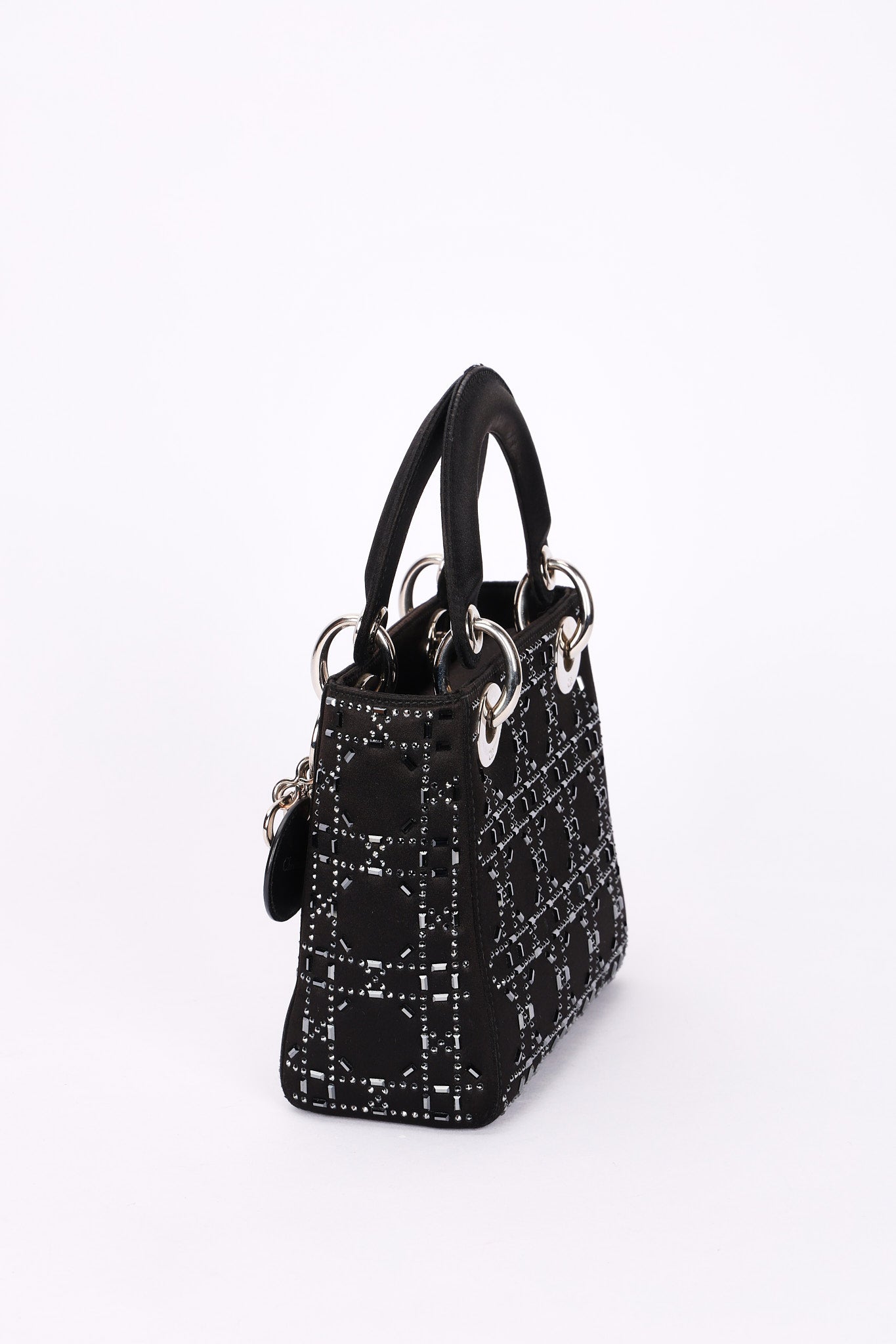 Dior Mini Lady Beaded Black Satin