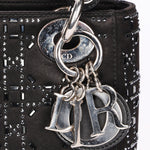 Dior Mini Lady Beaded Black Satin