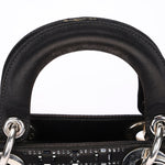 Dior Mini Lady Beaded Black Satin