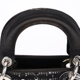 Dior Mini Lady Beaded Black Satin