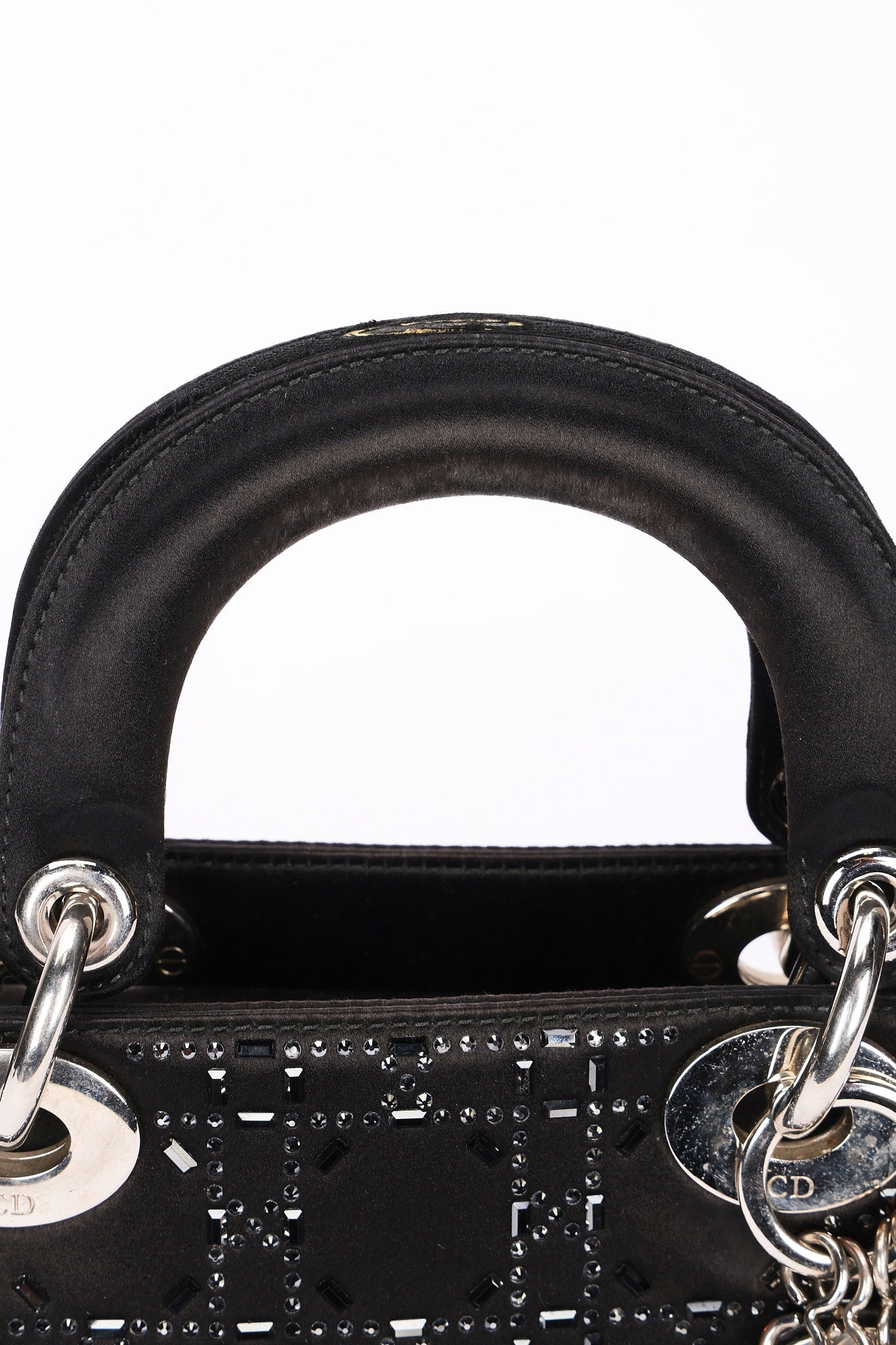 Dior Mini Lady Beaded Black Satin