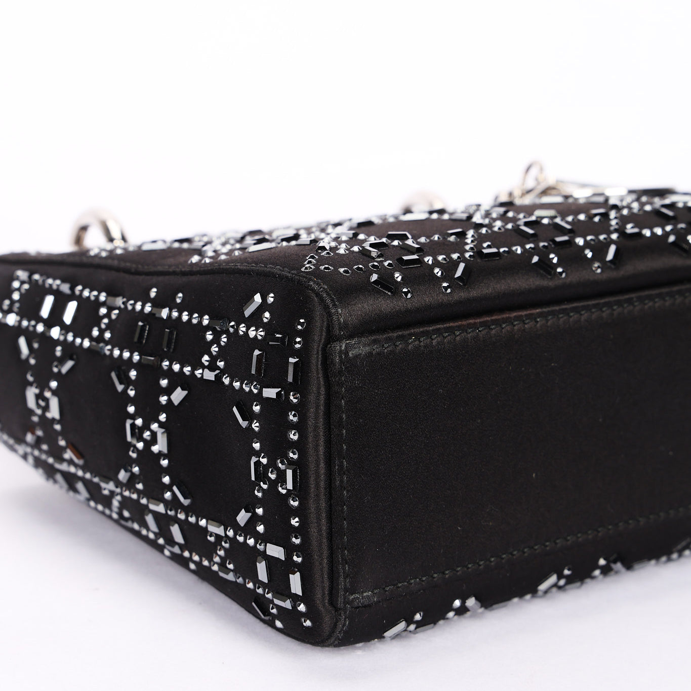 Dior Mini Lady Beaded Black Satin