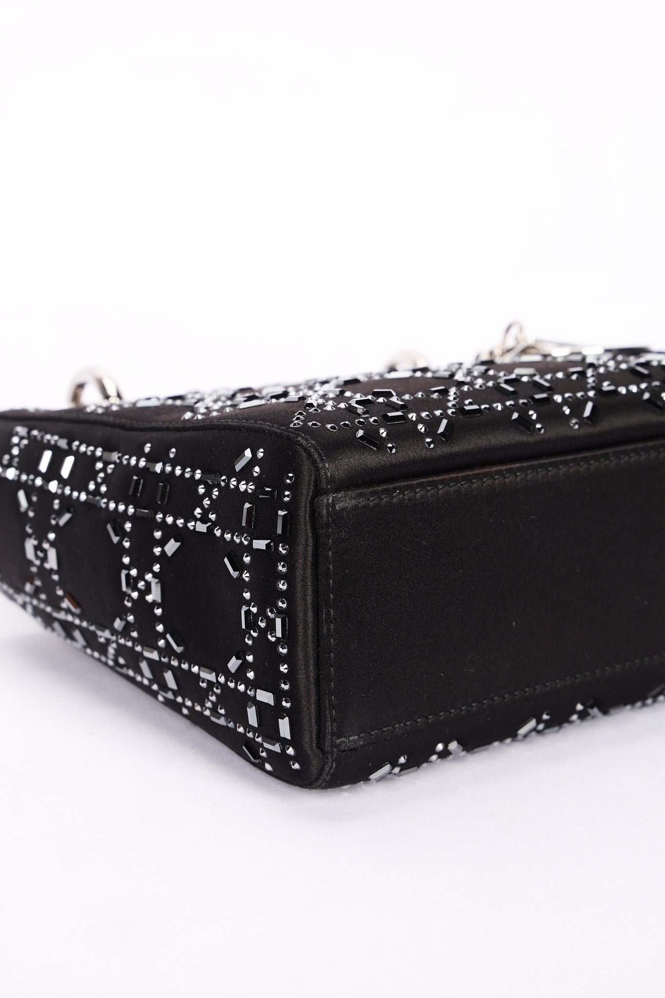 Dior Mini Lady Beaded Black Satin