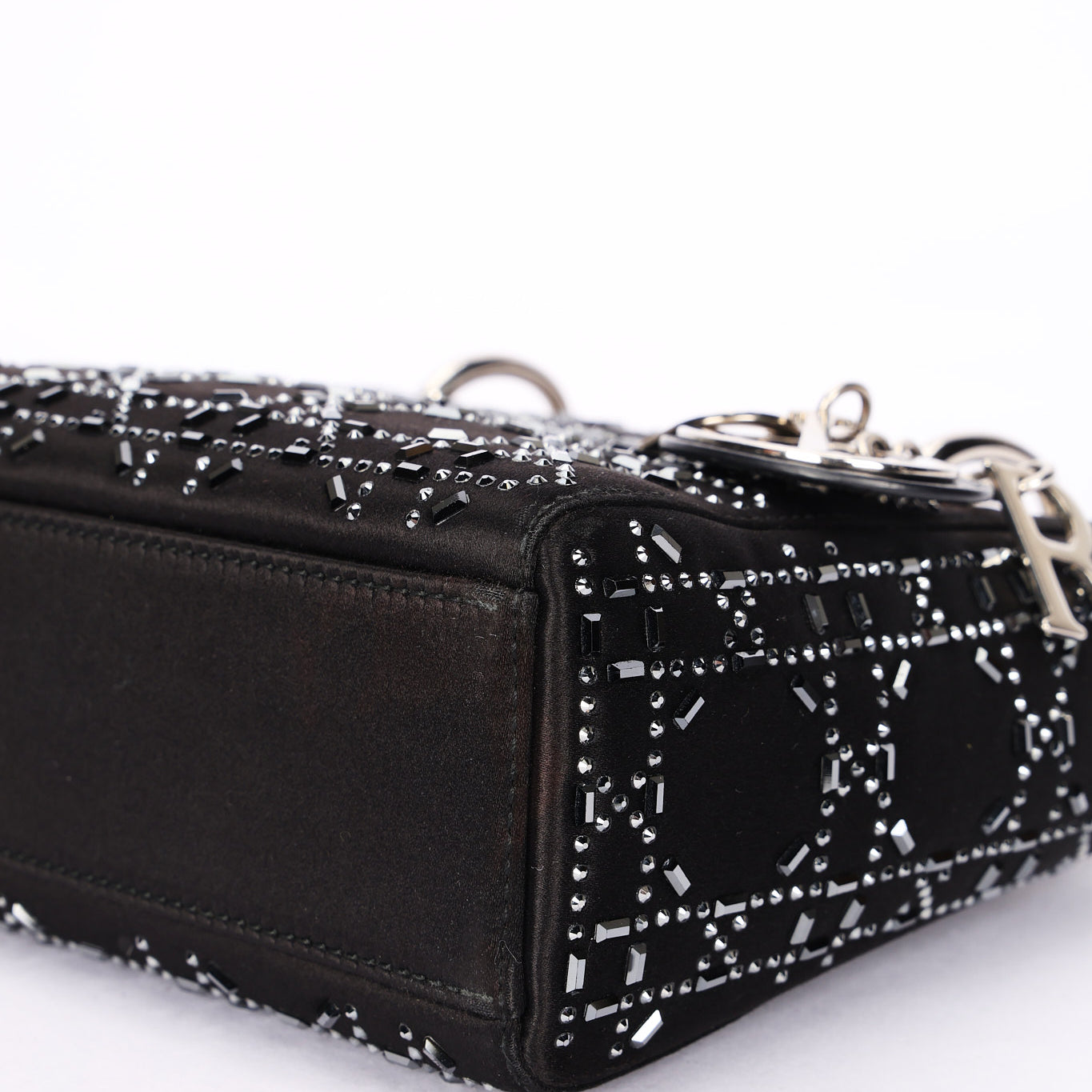 Dior Mini Lady Beaded Black Satin