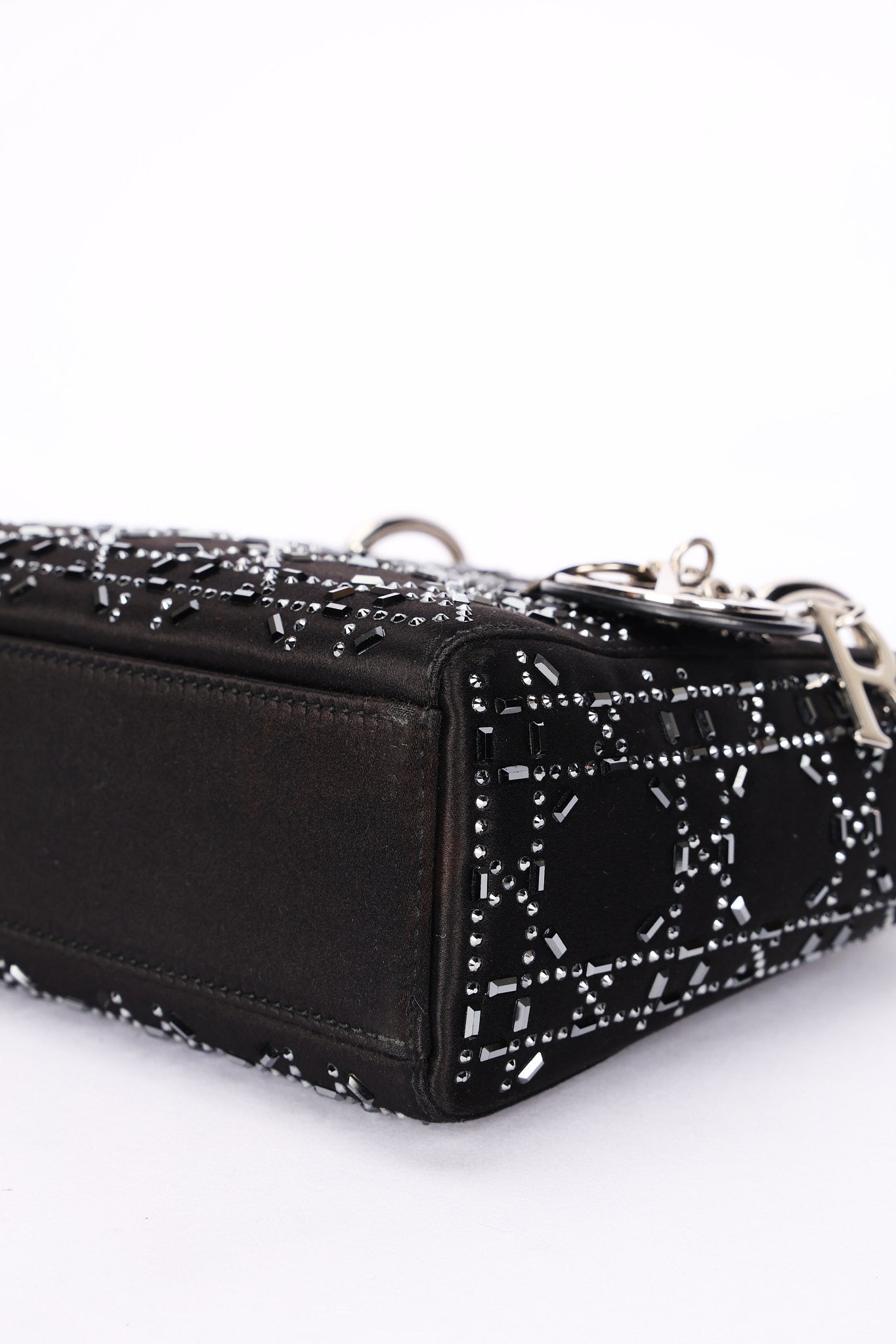 Dior Mini Lady Beaded Black Satin