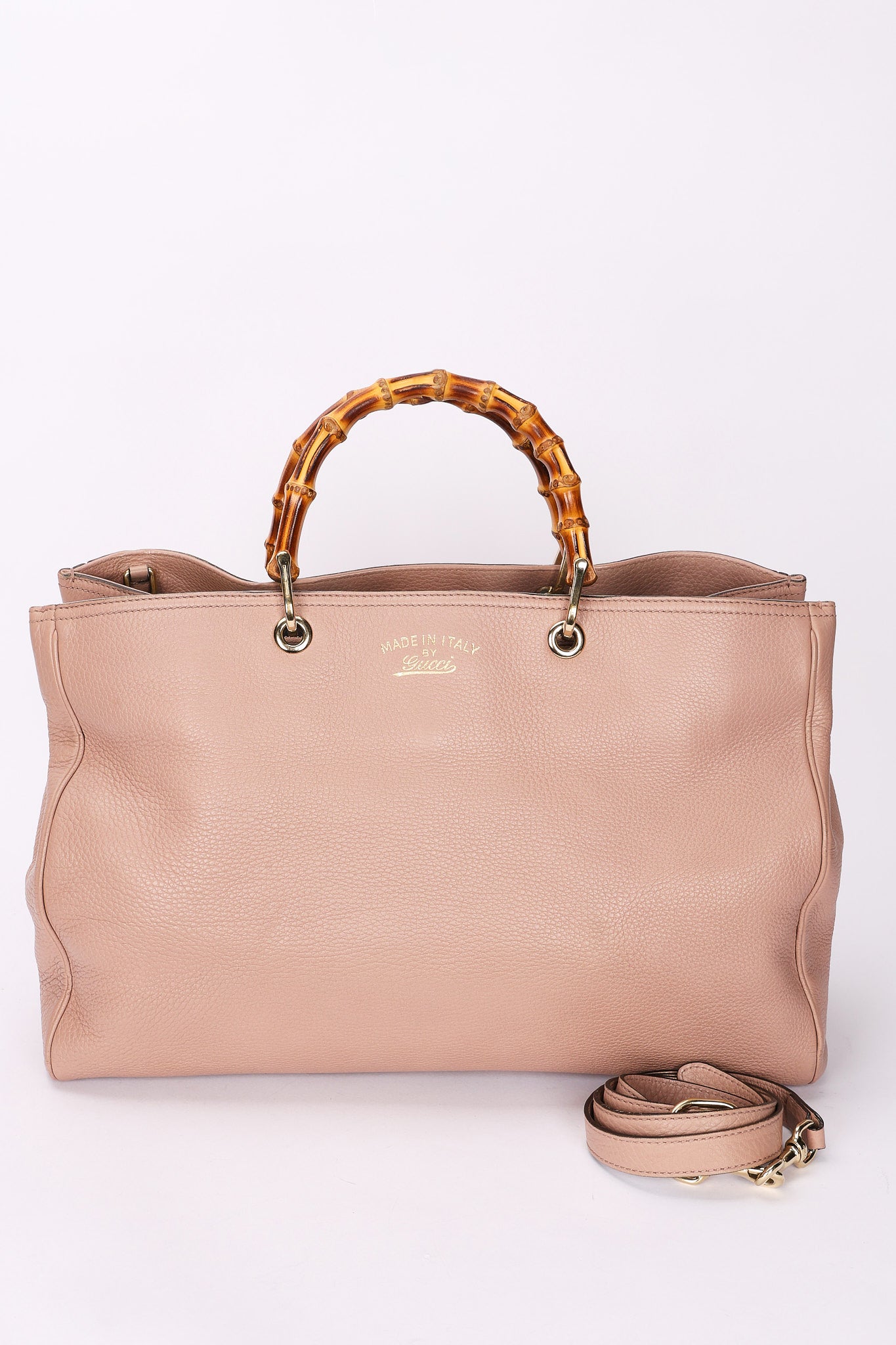Gucci Large Bamboo Shopper Tote Dusty Pink – FashioNica