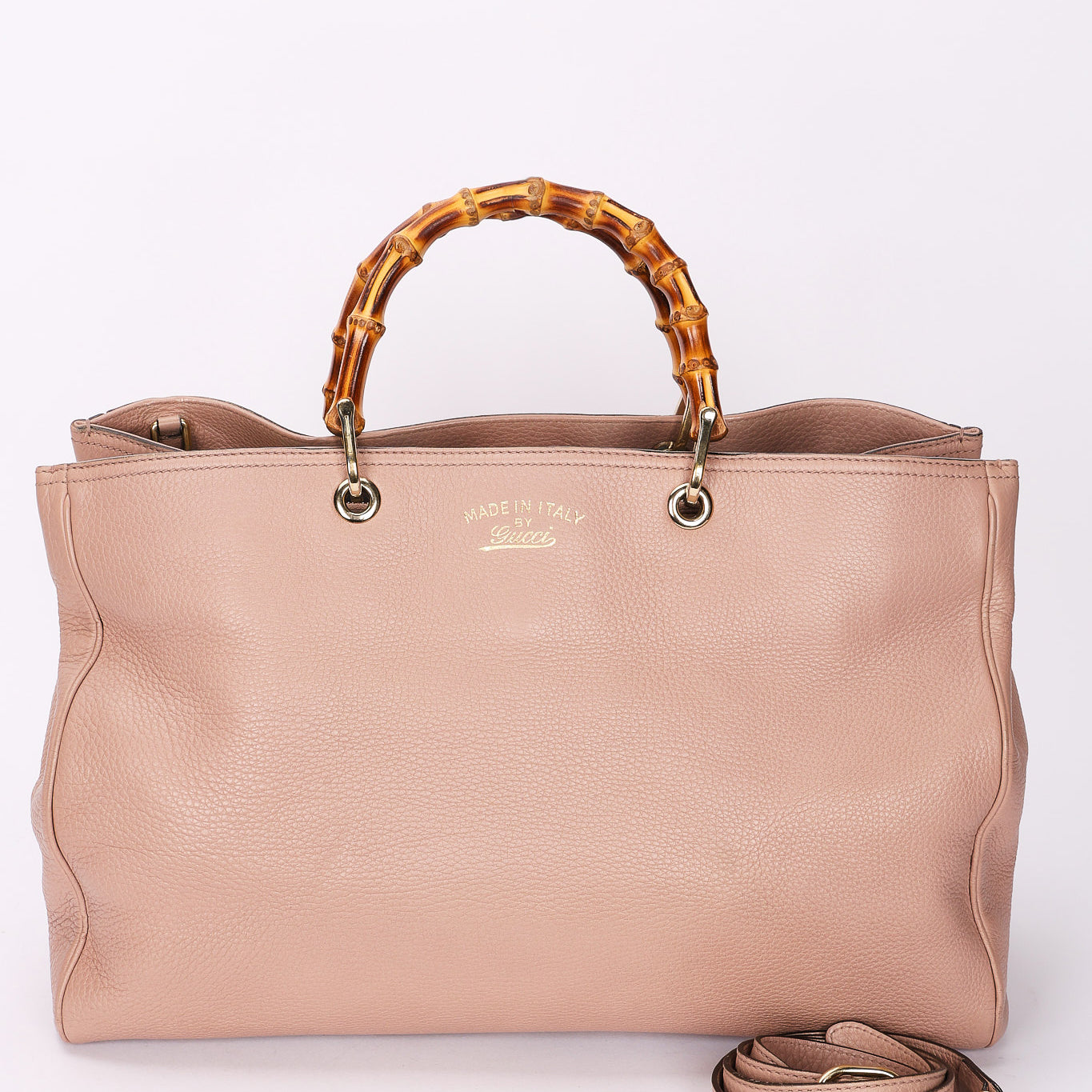 Gucci Large Bamboo Shopper Tote Dusty Pink