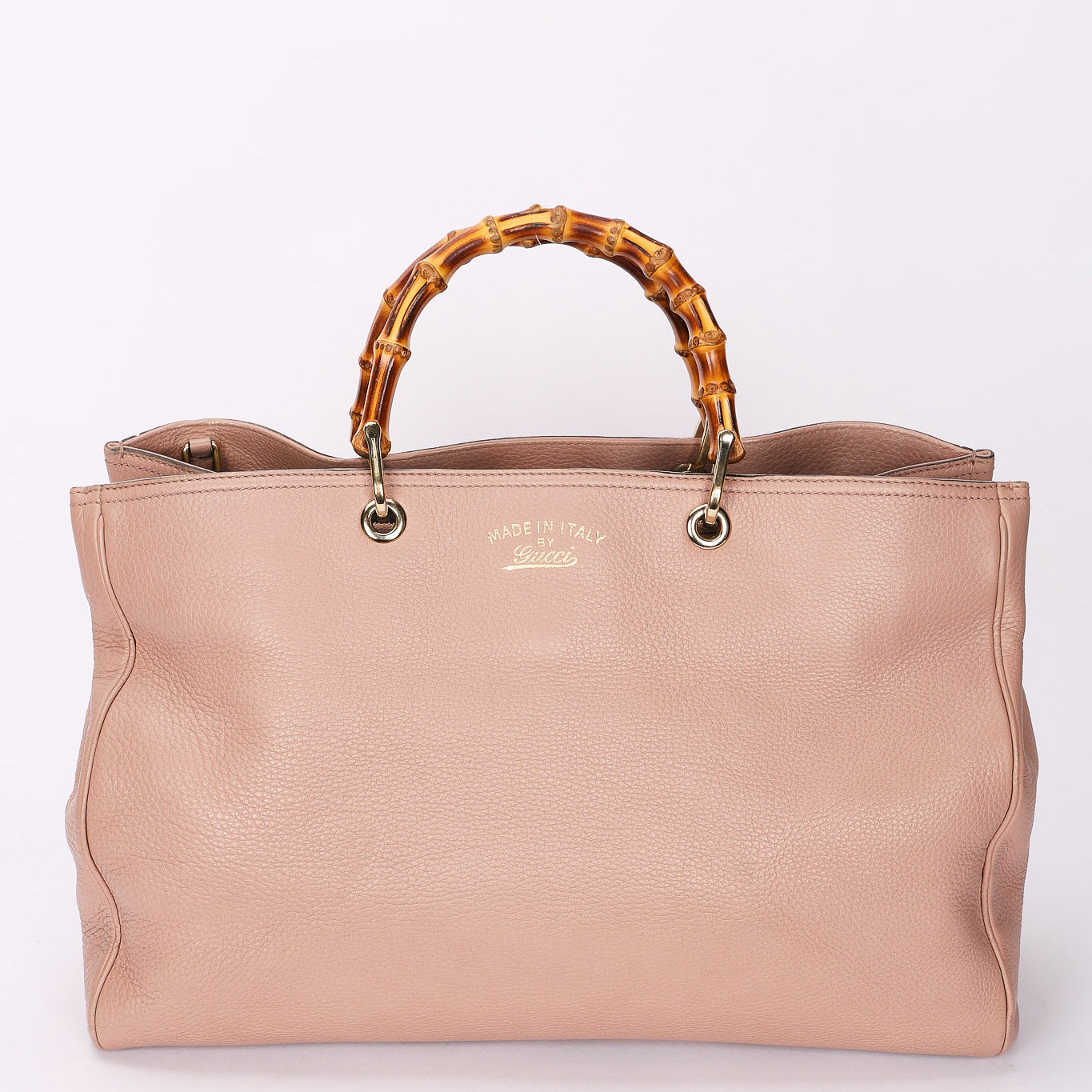 Gucci Large Bamboo Shopper Tote Dusty Pink