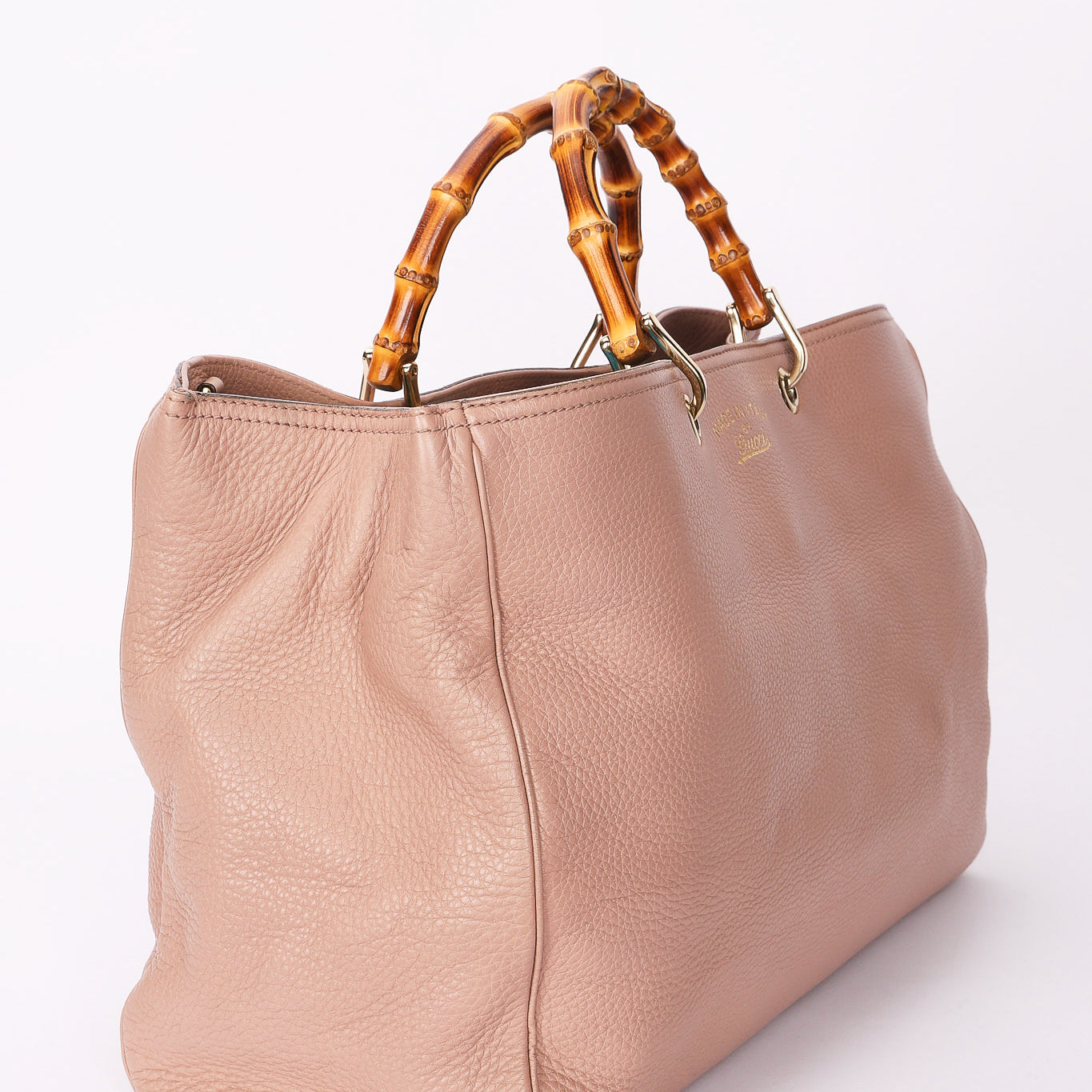 Gucci Large Bamboo Shopper Tote Dusty Pink