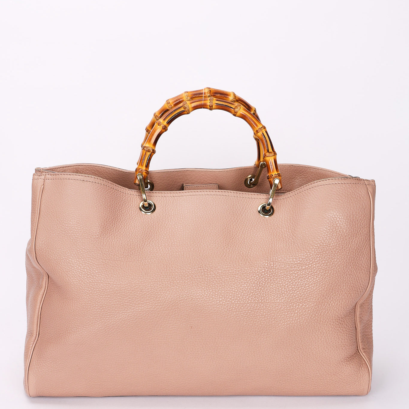 Gucci Large Bamboo Shopper Tote Dusty Pink