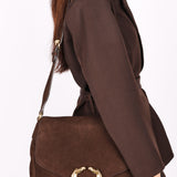 Gucci Bag Brown Suede
