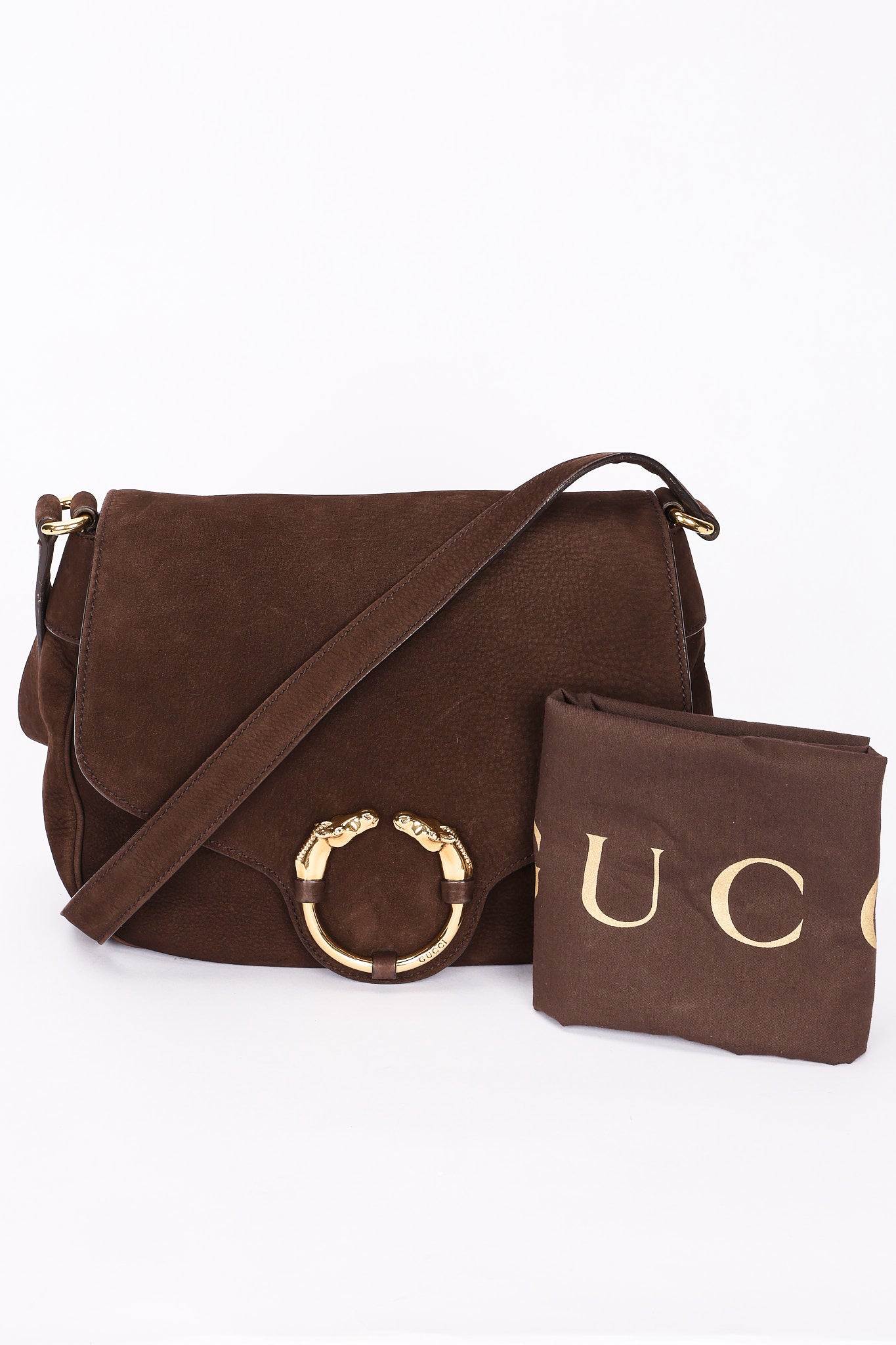 Gucci Bag Brown Suede