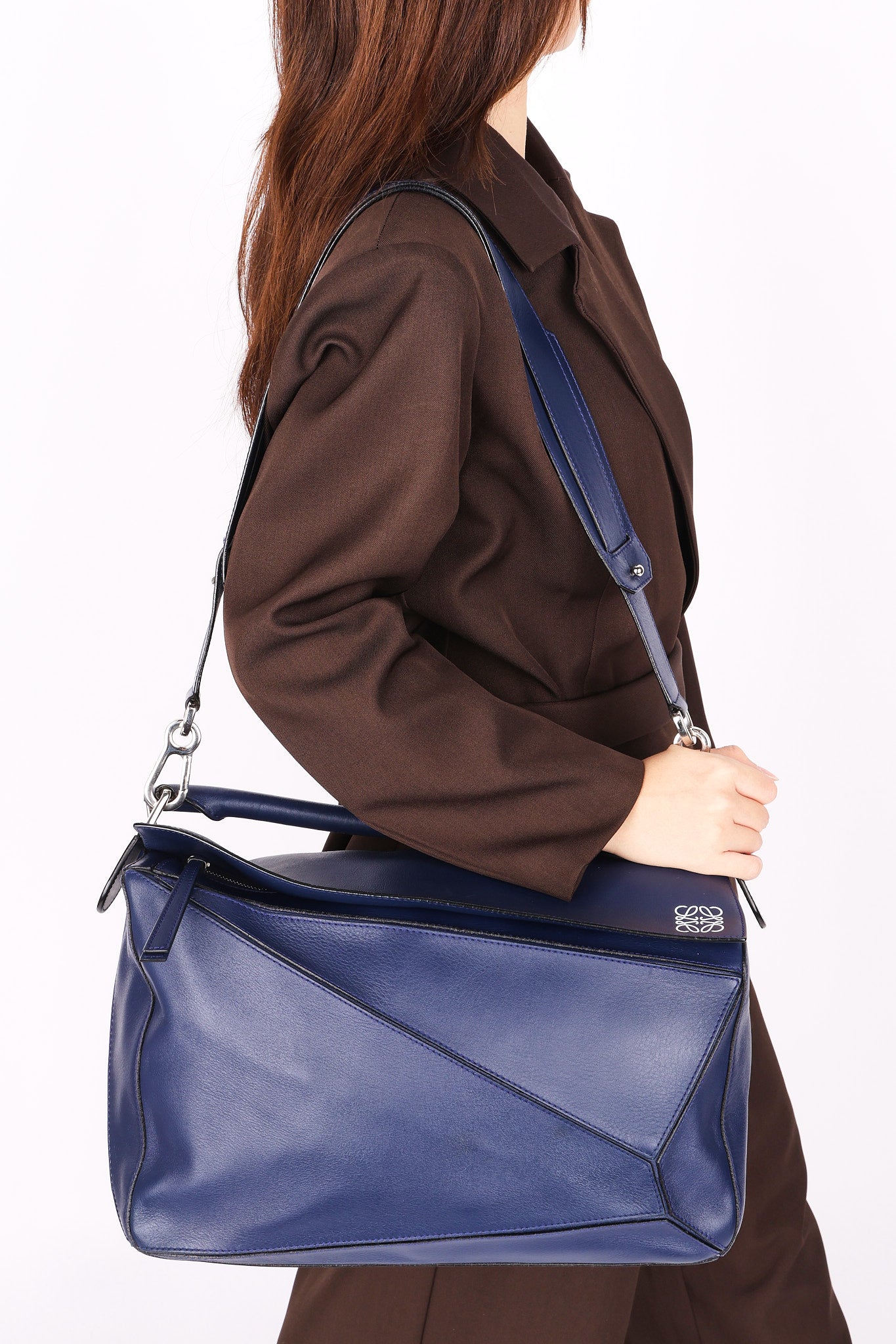 Loewe Large Puzzle Bag Navy