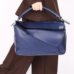 Loewe Large Puzzle Bag Navy