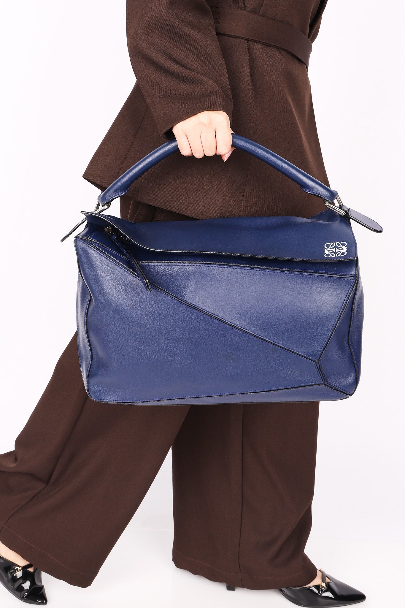 Loewe Large Puzzle Bag Navy