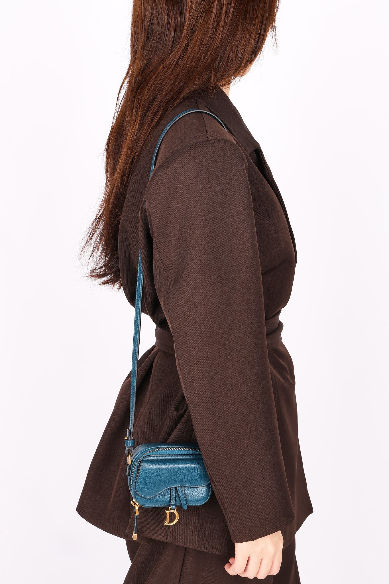 Dior Mini Saddle Flap Pouch with Strap