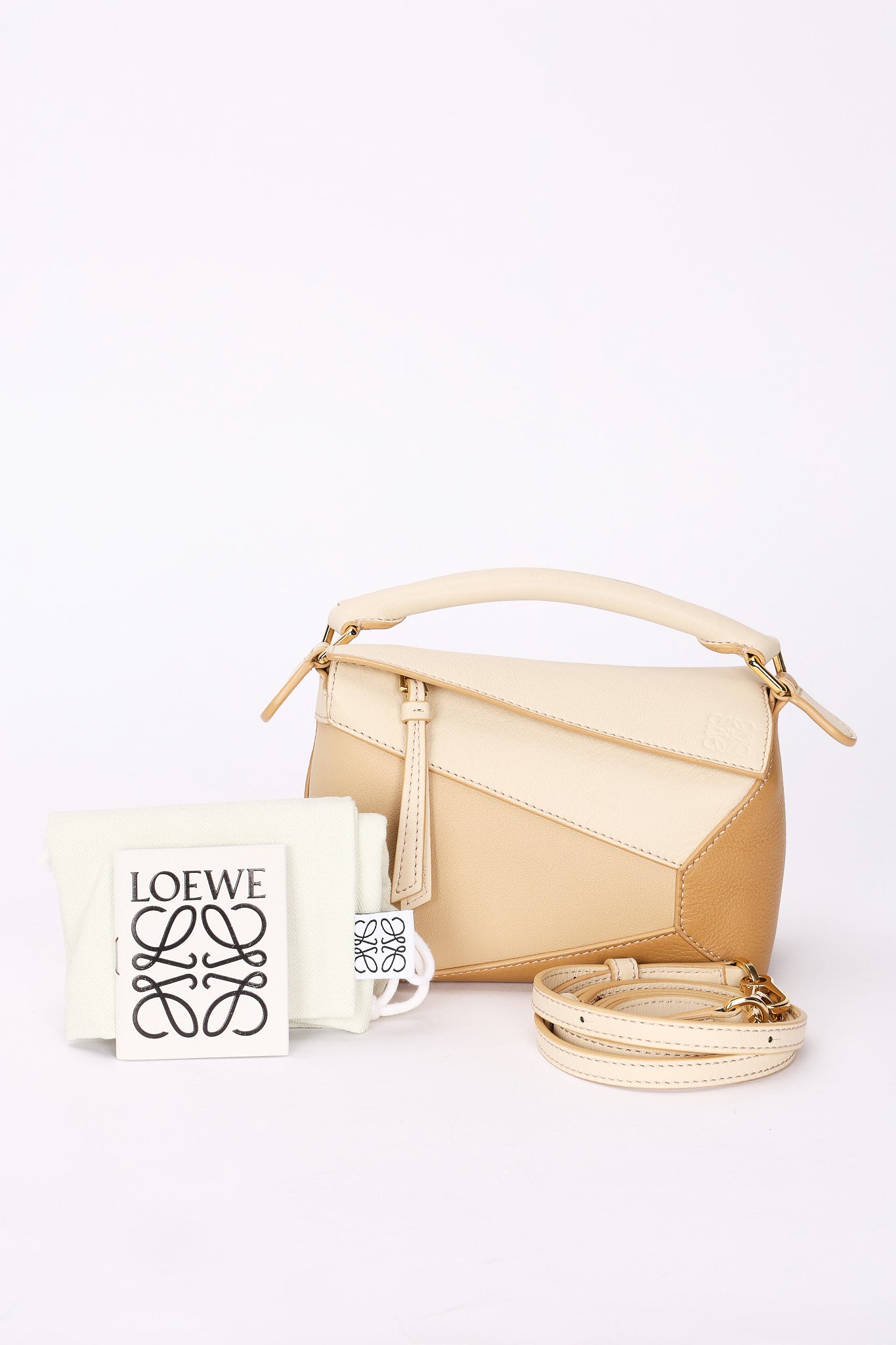 Loewe Tricolor Mini Puzzle Edge Bag