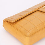 Chanel Chocolate Bar East West Single Flap Beige Lambskin 24K GP