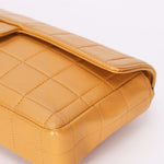 Chanel Chocolate Bar East West Single Flap Beige Lambskin 24K GP