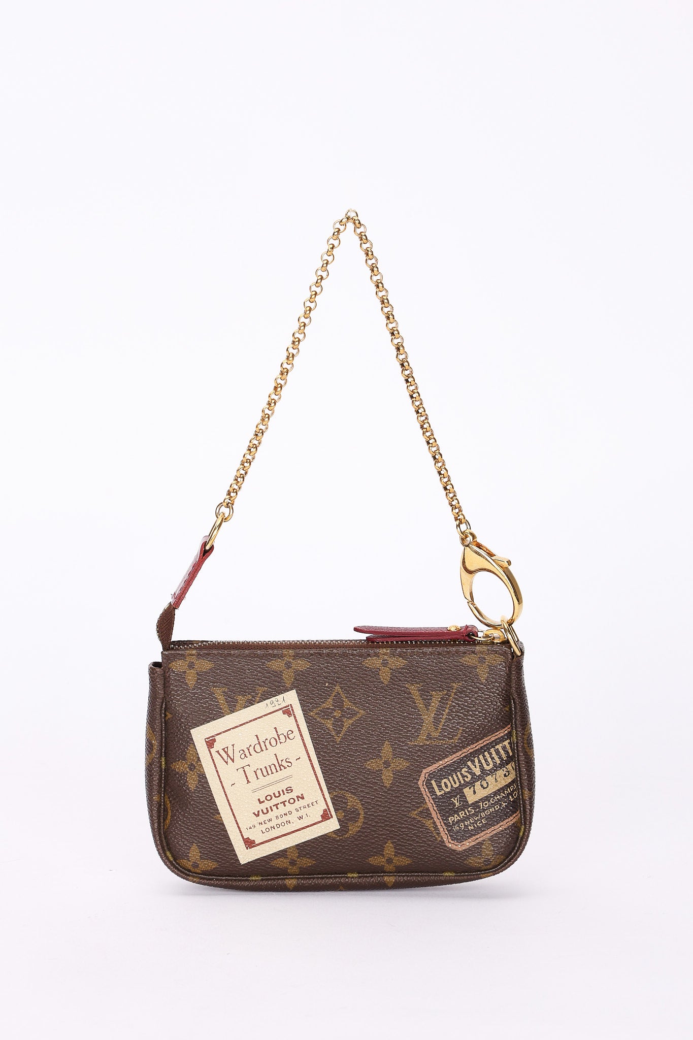 Louis Vuitton Monogram Trunks Mini Chain Pochette