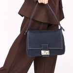 Fendi Denim Mamma Forever Baguette
