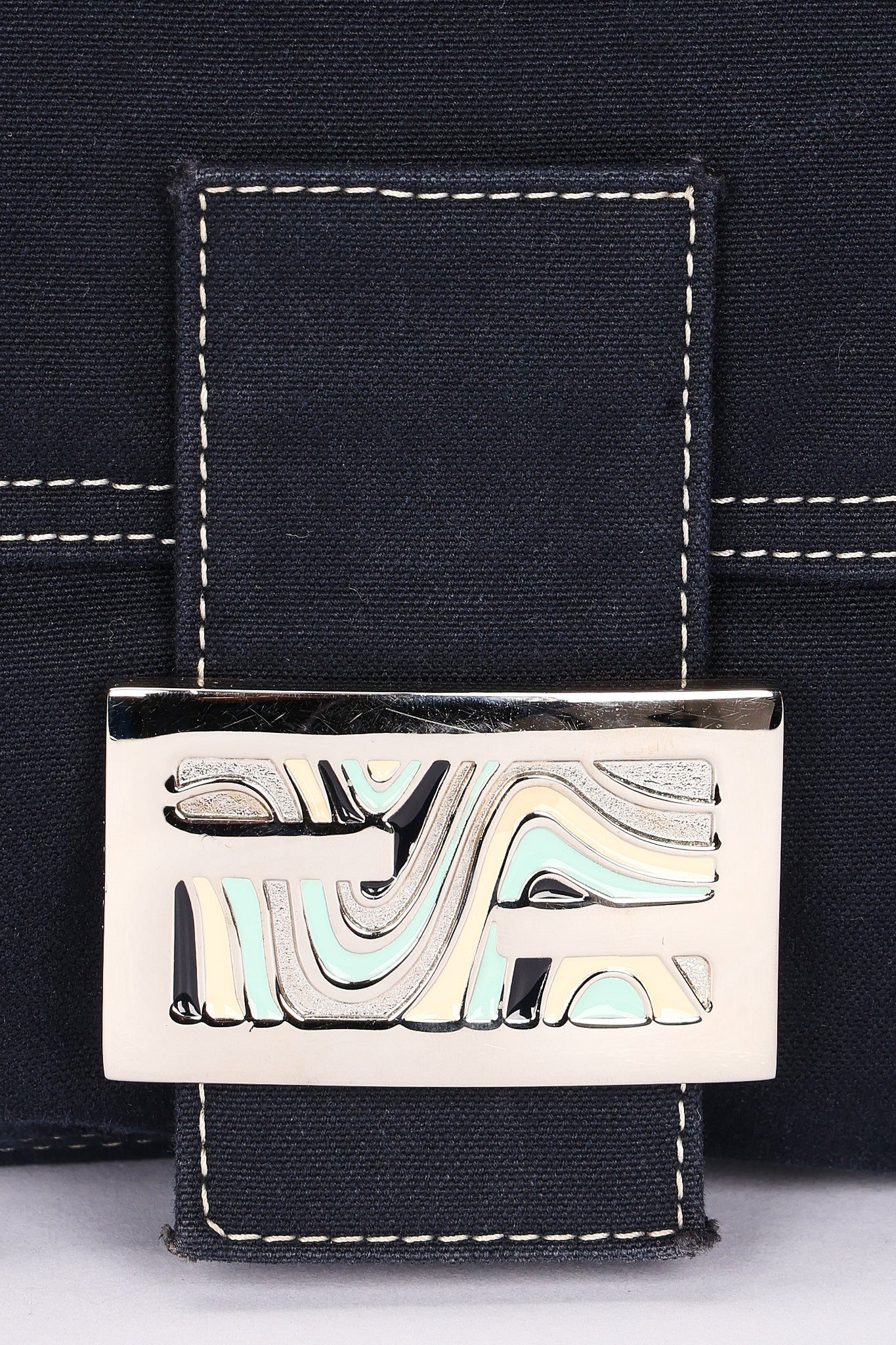 Fendi Denim Mamma Forever Baguette