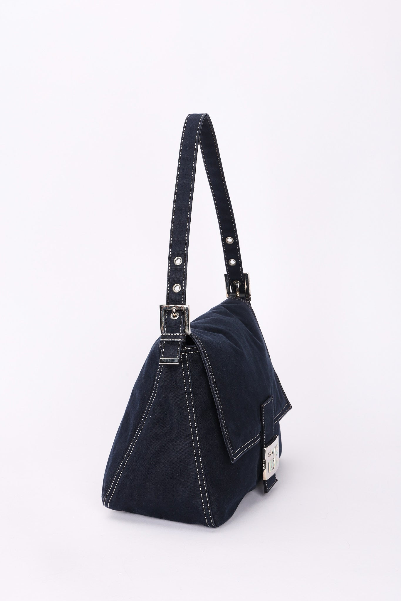 Fendi Denim Mamma Forever Baguette