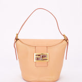 Fendi Baguette Bucket Bag GHW Marble Peach Chevre