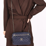 Chanel Bag Navy Calfskin CGHW