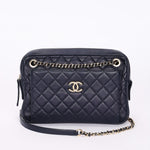 Chanel Bag Navy Calfskin CGHW