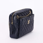 Chanel Bag Navy Calfskin CGHW